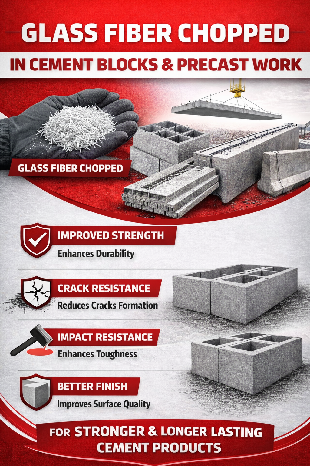 Fiberglass Chopped Strands for Concrete usage 3